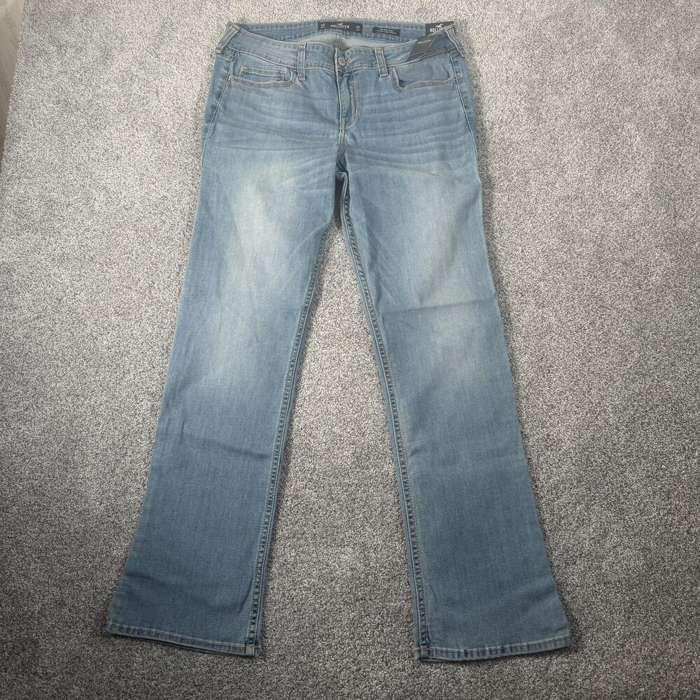 Hollister Low-Rise Boot Jeans Juniors Size 15R 32x32 Blue Stretch Indie Sleaze